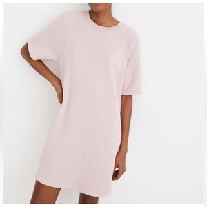 Madewell Heathered Pink Sweatshirt Dress Sz XL